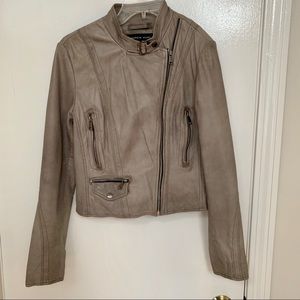 Andrew Marc cropped leather jacket